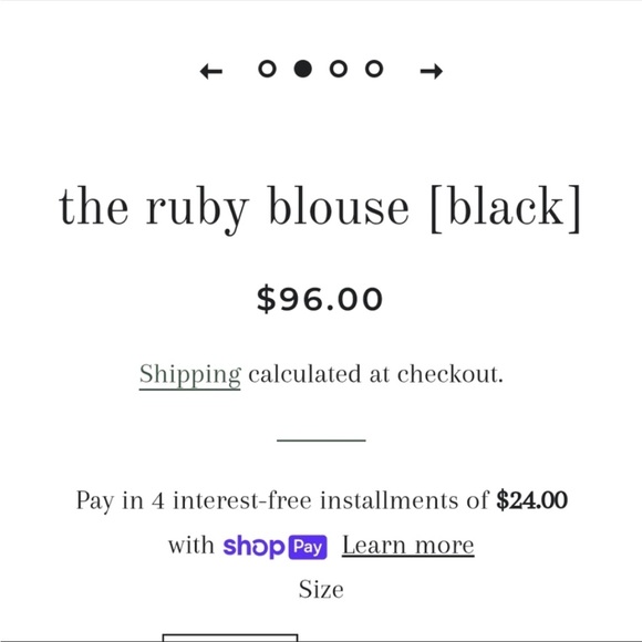 NWT SIX/FIFTY THE RUBY BLOUSE - Picture 2 of 11